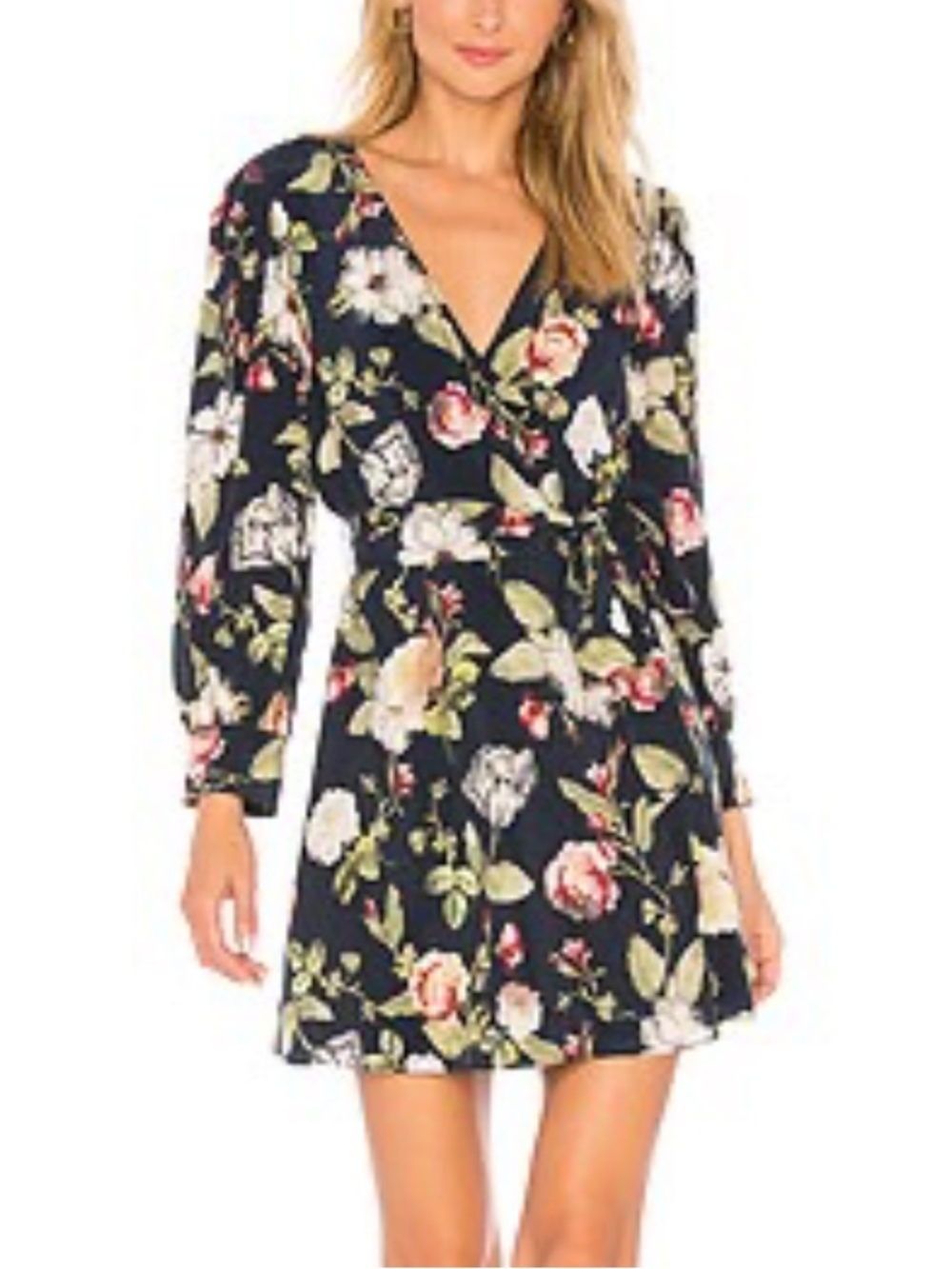 Alice + Olivia Hannah Wrap Dress in Hazy
Floral Sapphire! Size 12